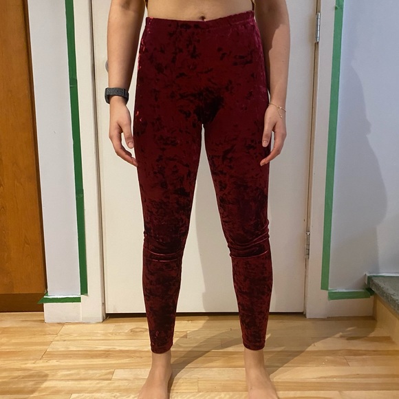 BDG Crushed Velvet Leggings - Picture 2 of 5